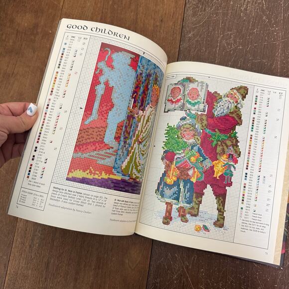 Once Upon a Christmastime 1996 Counted Cross Stitch Pattern Book Christmas - Picture 7 of 13